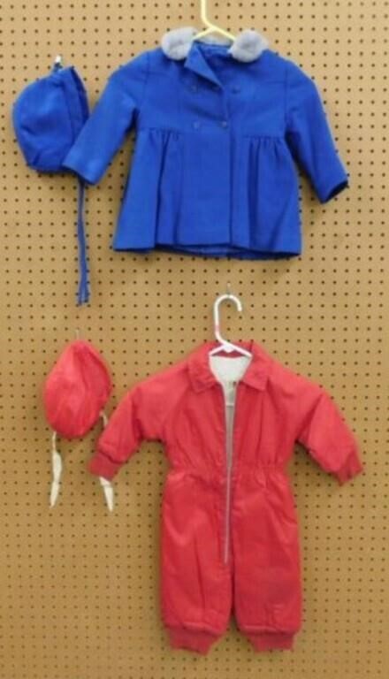 1960's child's snowsuit - 1940's girl's wool coat