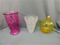 Fancy Vases Vase with frosted, raised relief,