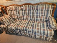 PLAID COUNTRY STYLE SLEEPER SOFA