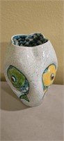 Hand Made Vase with Fish