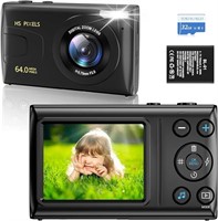 4K Kids Compact Digital Camera: 64MP Camera with