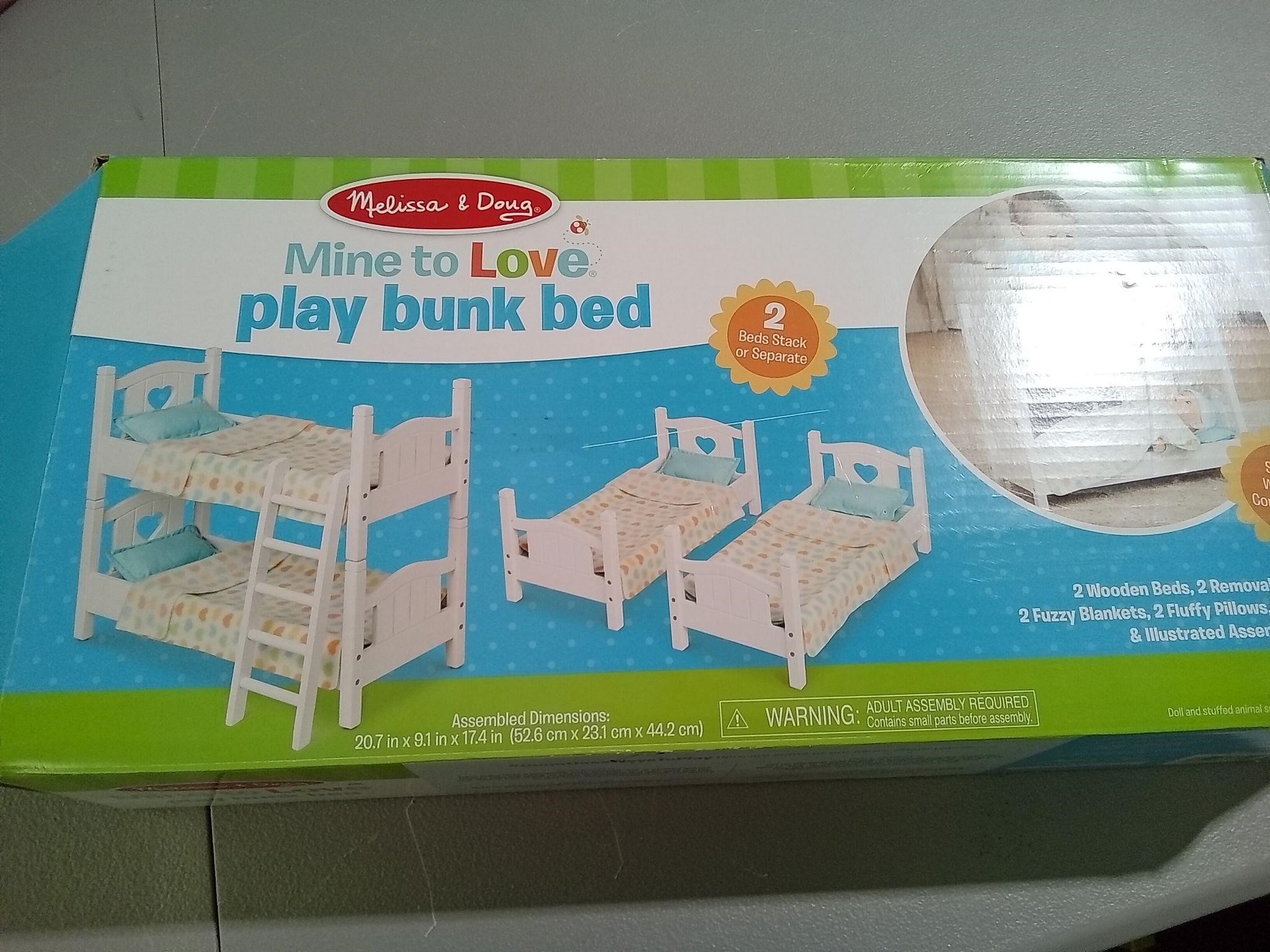 Melissa & Doug Play Bunk Bed *MISSING PARTS*