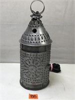 Folk Art Punch Tin Lantern