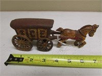 metal ice wagon & horse