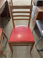 (6) Wooden Ladderback Padded Chair
