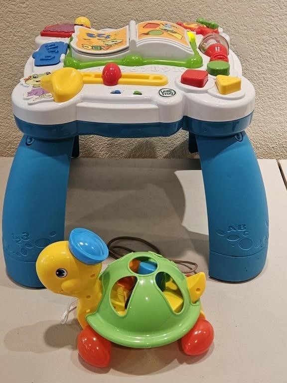 Leap Frog Light Up Activity Center + Pull Turtle