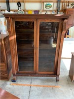 antique large glass cabinet display case