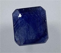 Certified 9.35 Cts Natural Blue Sapphire 1 / 5