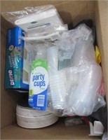 New plastic cuttlery, cups, plates, etc.