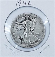 1946 U.S. Silver Walking Liberty Half Dollar