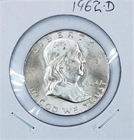 1962-D U.S. Silver Franklin Half Dollar