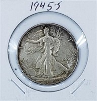 1945-S U.S. Silver Walking Liberty Half Dollar