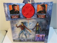 2000 X-Men Logan & Rogue Action Figure Set MIB