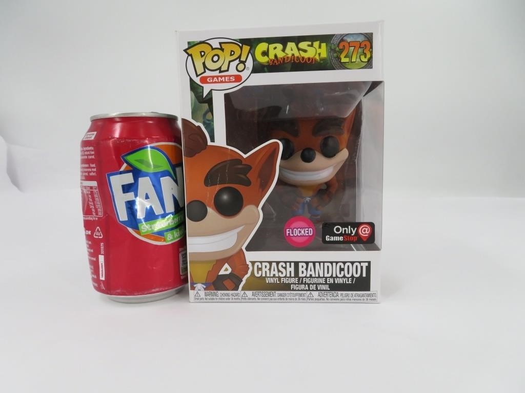 Funko Pop #273, Crash Bandicoot '' Flocked ''