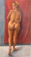 Penny Purpura Standing Nude Oil on Canvas