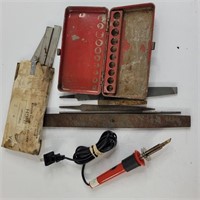 Misc tools incl. Working soldering iron