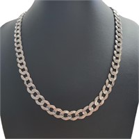 10K Gold 25" Curbed Cuban Necklace * HEAVY