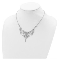 Sterling Silver-Fancy Scroll  Necklace