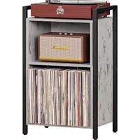 LELELINKY Record Player Stand, Industrial 2 Tier V