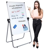 Stand White Board, Double Sided Magnetic, 24x36