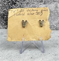 WW2 V For Victory Sweetheart Pins