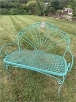 Metal garden bench