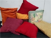 Group of throw pillows