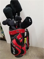 Ogio Golf Club case with golf clubs tees complete
