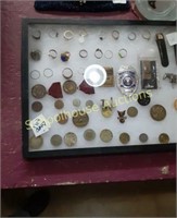 Large case with 21 rings, 19 coins and much much