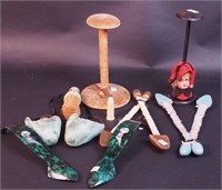 A group of Art Deco items including two hat