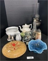 Royal Ironstone Ware, Blue Glass Bowl, Glass