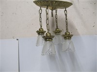 ANTIQUE BRASS HANGING LAMP