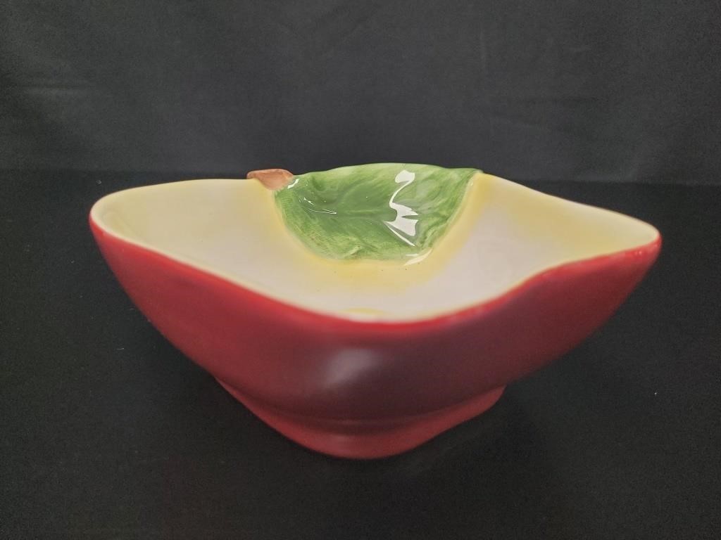 Porcelain Apple Bowl vtg