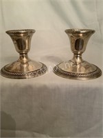 Rogers Sterling Silver Candle Holders