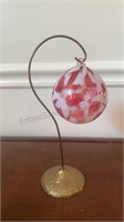 Glass Ornament, Glassical Heirloom, Brass Stand