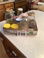 Assorted size jars