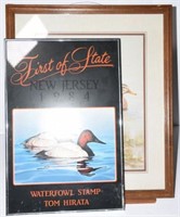 Framed First of State Waterfowl Stamp poster