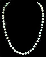 Pale Green Bead Necklace