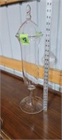 Tall clear glass with lid