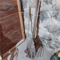 Assorted Hand Tools - Rake - Shovel - & More