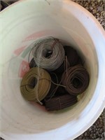 bucket of tie wire