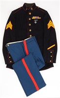 WWII USMC Dres Blue Uniform Jacket & Breeches