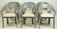 SET OF SIX ITALIAN WILLY RIZZO DESIGN ARMCHAIRS