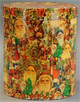 LARGE CHRISTMAS DECOUPAGE STORAGE CONTAINER