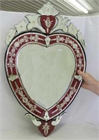 Hanging Heart shaped mirror