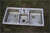 Brushed Alum Sink  22 x 43   "Great for a Shop"