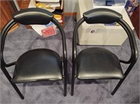 2 Black Office Chairs