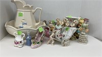 Knick knack figurine lot. Possible McCoy pitcher