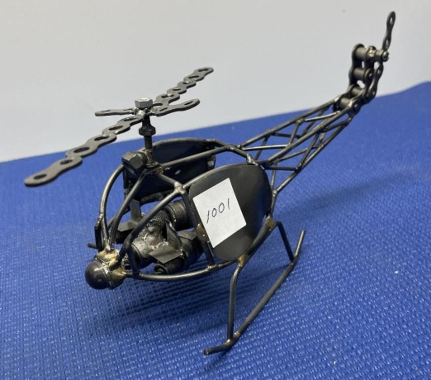 Unique Metal Art “Helicopter “ Made from Auto