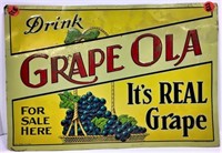 Grape Ola Drink Metal Sign